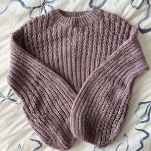 SHEIN Knit Balloon Sleeve Sweater